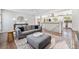 Modern living space with hardwood floors and easy access to kitchen, dining, and staircase at 6538 S Lee Ct, Centennial, CO 80121