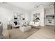 Modern living room with open floor plan and kitchen at 475 W 12Th Ave # 6B, Denver, CO 80204