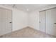 Carpeted room featuring recessed lighting and a closet, ideal for storage or a walk-in at 9948 King St, Westminster, CO 80031