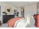 Cozy main bedroom with a comfortable bed, soft lighting, and elegant decor for a peaceful and relaxing atmosphere at 14099 Bunny Hop Ln, Parker, CO 80134