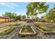 Expansive backyard showcasing raised garden beds and ample space for gardening and outdoor activities at 2520 Dover Ct, Lakewood, CO 80215
