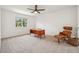 Open bonus room featuring neutral carpet, wooden desk, a leather chair and a ceiling fan at 10115 Cook St, Thornton, CO 80229