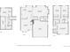 Three story floor plan illustrating the layout of bedrooms, bathrooms, laundry, and utility room at 19131 E Crestridge Cir, Aurora, CO 80015
