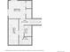 Floorplan showing the layout of the laundry, utility room, bathroom, hall, and bedroom on one floor at 19131 E Crestridge Cir, Aurora, CO 80015