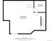 Floorplan of the basement featuring dimensions and locations of the basement and storage room at 5722 S Addison Way # A, Aurora, CO 80016