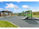A community playground with swings, slides, and picnic pavilion against a mountainous backdrop at 19316 W 84Th Pl, Arvada, CO 80007