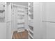 Walk-in closet featuring custom shelving and ample storage space at 3773 S Dayton Way, Aurora, CO 80014