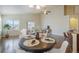 Inviting dining area open to the living room, ideal for gatherings and everyday meals with lots of natural light at 762 Tailings Dr, Monument, CO 80132