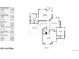 Floorplan shows primary bedroom with balcony and two bedrooms and three baths at 360 Peregrine Cir, Broomfield, CO 80020