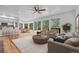 Open concept living room with hardwood floors, large windows, and modern furnishings at 900 Ballantine Rd, Golden, CO 80401