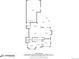 Detailed floor plan of the main level, showcasing the layout of the kitchen, living room, dining area, and garage at 2362 Spruce Way, Denver, CO 80238