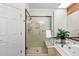 Beautiful bathroom with glass shower and spa-like finishes at 1901 S Union Pl, Lakewood, CO 80228