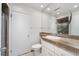 Bathroom featuring a granite countertop with vessel sink and tile backsplash at 2770 S Elmira St # 2, Denver, CO 80231