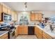 Functional kitchen with stainless steel appliances and ample counter space at 5109 S Malta Way, Centennial, CO 80015