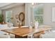 Bright dining room with wooden table centerpiece, a mix of modern and classic decor at 3881 Zenobia St, Denver, CO 80212