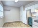 Cozy kitchen featuring modern appliances, white cabinets, and bright backsplash at 7260 S Gaylord St # E26, Littleton, CO 80122