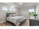 Comfortable bedroom with a large window, plush bedding, and ample natural light at 3041 Starling Ct, Castle Rock, CO 80109