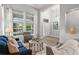 Bright, modern living room with high ceilings, large windows, and open space to welcome guests at 3041 Starling Ct, Castle Rock, CO 80109