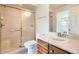 Bathroom featuring a shower and single vanity sink at 2561 Cactus Bluff Pl, Highlands Ranch, CO 80129