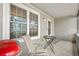 Spacious outdoor patio with an outdoor grill, table, and chairs at 7110 S Gaylord St # O7, Centennial, CO 80122