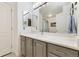 Bathroom featuring a well-lit vanity, modern fixtures, and functional layout at 18489 E Columbia Cir, Aurora, CO 80013