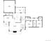 Floor plan of level two, showing layout of kitchen, living room, dining area, balconies, garage and office at 3970 Longwood Ave, Boulder, CO 80305