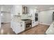 Modern kitchen featuring white cabinets, stainless steel appliances, and granite countertops at 6635 S Sherman St, Centennial, CO 80121