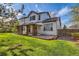 Spacious backyard with lush green lawn and mature trees, ideal for outdoor activities at 5305 W Lake Pl, Littleton, CO 80123