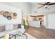 Open living space with living room, dining area, and kitchen for easy entertaining at 13782 E Lehigh Ave # B, Aurora, CO 80014