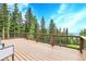 Spacious deck with stunning mountain views, perfect for outdoor relaxation and entertaining with room for outdoor furniture at 1176 Raven Ridge Rd, Idaho Springs, CO 80452