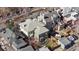 Stunning aerial view of the home, showcasing the backyard oasis, complemented by the surrounding neighborhood at 728 N Ogden St, Denver, CO 80218