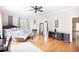 Spacious main bedroom with a large bed, fireplace, and ample closet space at 728 N Ogden St, Denver, CO 80218
