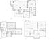 Detailed floor plan showcasing the layout of the first floor, second floor, and basement levels at 1220 Scarsbrook Ct, Monument, CO 80132