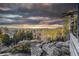 Spectacular mountain vista at sunset from a scenic overlook at 26271 Richmond Hill Rd, Conifer, CO 80433