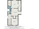A home floor plan of the second floor including two bedrooms, two walk-in closets and a bathroom at 568 Galapago St, Denver, CO 80204
