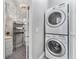 Laundry space near the bathroom featuring a modern washer and dryer at 568 Galapago St, Denver, CO 80204