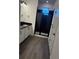 Bathroom with glass shower doors, black hardware and fixtures and modern design at 14295 Currant St, Broomfield, CO 80020