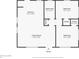 Floor plan showcasing the layout of the kitchen, living room, bathroom, and bedrooms at 765 Iola St, Aurora, CO 80010