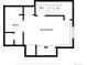 Second floor plan features a bathroom, hall, and bedroom layout at 2301 E Yale Ave, Denver, CO 80210