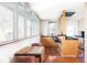Bright eat-in kitchen featuring large windows, a breakfast bar, and modern cabinetry at 3050 S Marion St, Englewood, CO 80113
