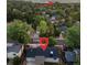 Aerial view of 9346 Flower Street, showing the house nestled in a neighborhood near Standley Lake at 9346 Flower St, Broomfield, CO 80021