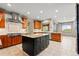 Modern kitchen with stainless steel appliances, island, and plenty of storage at 1988 Lake Dr, Larkspur, CO 80118