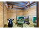 Cozy goat pen inside the barn with wooden walls and ample space at 8537 S Doubleheader Hwy, Morrison, CO 80465