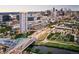 Aerial view of Denver's cityscape, bridge and river at 1440 Little Raven St # 204, Denver, CO 80202