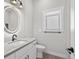 Clean bathroom with vanity, toilet and small window at 1369 Burt Ave, Berthoud, CO 80513