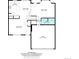 Second floor floorplan with kitchen, living room, dining area, pantry and bathroom at 13093 Hudson St, Thornton, CO 80241