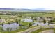 Aerial view of recreational park offering athletic fields, open space, and scenic waterways at 79 Huron Ct, Boulder, CO 80303
