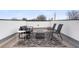 Private rooftop patio with modern outdoor furniture and stylish geometric outdoor rug at 1308 Stuart St, Denver, CO 80204