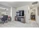Functional home office area with modern furniture and lots of natural light at 10232 Yampa Ct, Commerce City, CO 80022