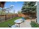 Beautiful backyard with lush artificial grass, concrete patio, and ample space for relaxing outdoors at 10624 W Berry Pl, Littleton, CO 80127